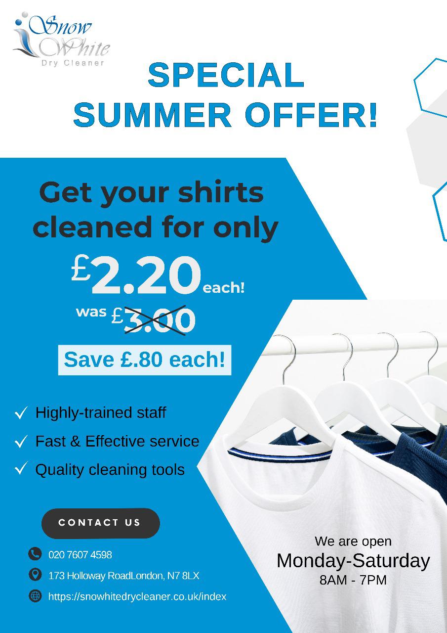 Summer Shirt Cleaning Special